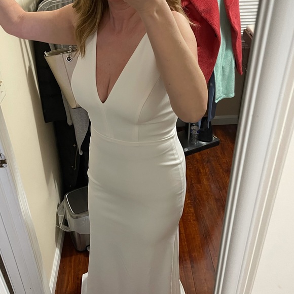 Anthropologie x BHLDN Jones V-neck Crepe Dress - Picture 12 of 16